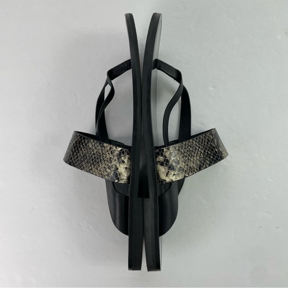 VINCE. Black Snakeskin Flip Flop Thong Sandals‎ - Picture 5 of 16